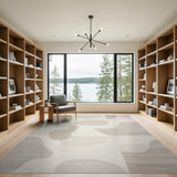 Beige and Neutral Abstract Area Beige Organic Abstract Area Rug