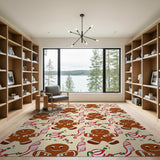 Festive Gingerbread Men Candy Cane Area Rug