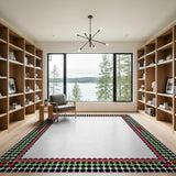 Cherry Polka Dot Border Area Rug
