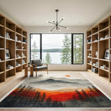 Red Mountain Sunset Area Rug