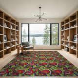 Abstract Area Vibrant Swirl Abstract Area Rug