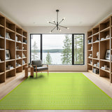 Lime Green Bubble Geometric Area Rug