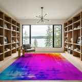 Multi-color and Patterns Vibrant Rainbow Abstract Area Rug