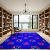 Vibrant Neon Geometric Multi-Color Area Rug