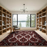 Red Paisley Traditional Persian Area Rug