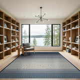 Starry Night Gradient Geometric Blue Rug