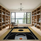 Basketball Court Tan Area Rug