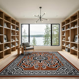 Terracotta Mandala Persian Area Rug