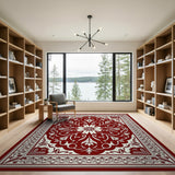 Ornate Medallion Red Ornate Red Persian Medallion Area Rug