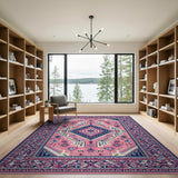 Pink Heritage Tribal Vibrant Pink Heritage Tribal Area Rug