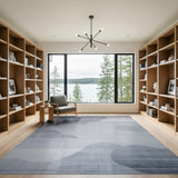 Ethereal Grey Clouds Abstract Area Rug