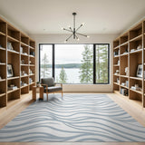 Grey Wavy Abstract Abstract Area Area Rug