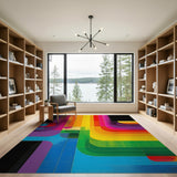 Vibrant Geometric Multi-Color No. 10 Area Rug