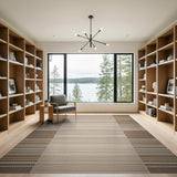 Striped Brown Tan Woven Area Rug