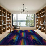 Vibrant Rainbow Star Geometric Area Rug