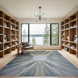 Geometric Modern Radiant Sunburst Geometric Area Rug