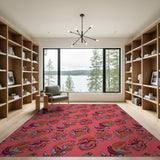 Vibrant Multi-Color Abstract Floral Area Rug