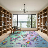 Rainbow Pets Balloon Kids Area Rug
