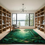 Lush Forest Path Area Rug