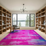 Vibrant Pink Purple Abstract Area Rug