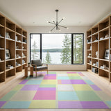 Pastel Patchwork Geometric Area Rug