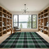 Emerald Green Plaid Area Rug