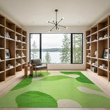 Abstract Green Camo Area Rug