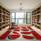 Fruit Pattern Watermelon Slices Fruit Pattern Area Rug