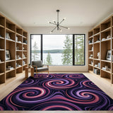 Purple Swirl Abstract No. 8 Area Rug