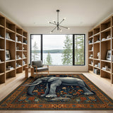 Cosmic Elephant Persian Area Rug