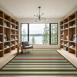 Multi-Color Striped Textured Area Rug