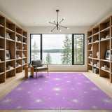 Purple Geometric Starburst Hexagon Rug