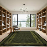 Black Gold Geometric Modern Area Rug