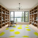 Playful Yellow Suns Area Rug