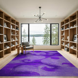 Purple Purple Swirl Abstract Area Rug
