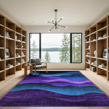 Purple Mountain Wave Geometric Area Rug