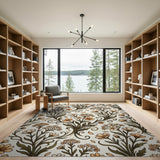 Whimsical Wildflower Floral Area Rug