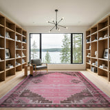 Pink Southwestern Vibrant Pink Southwestern Geometric Area Rug