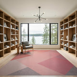 Pink Pink Geometric Abstract Area Rug