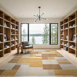 Modern Geometric Beige Tan Area Rug
