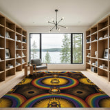 Rainbow Lantern Geometric Area Rug