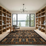 Geometric Southwestern Geometric Brown Tan Area Rug