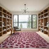 Pink Blush Pink Leopard Print Tufted Area Rug