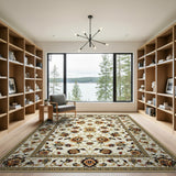 Ivory Gold Persian Floral Area Rug