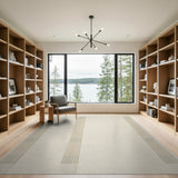 Beige Neutral Vertical Stripe Area Rug