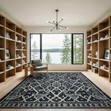 ODIKA Geometric Diamond Black White Area Rug
