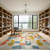 Vibrant Geometric Multi-Color No. 29 Area Rug