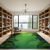 Lush Forest Canopy Green Area Rug