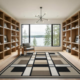 Geometric Modern Beige Neutral Geometric Modern Area Rug