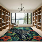 Jungle Tabby Cat Area Rug